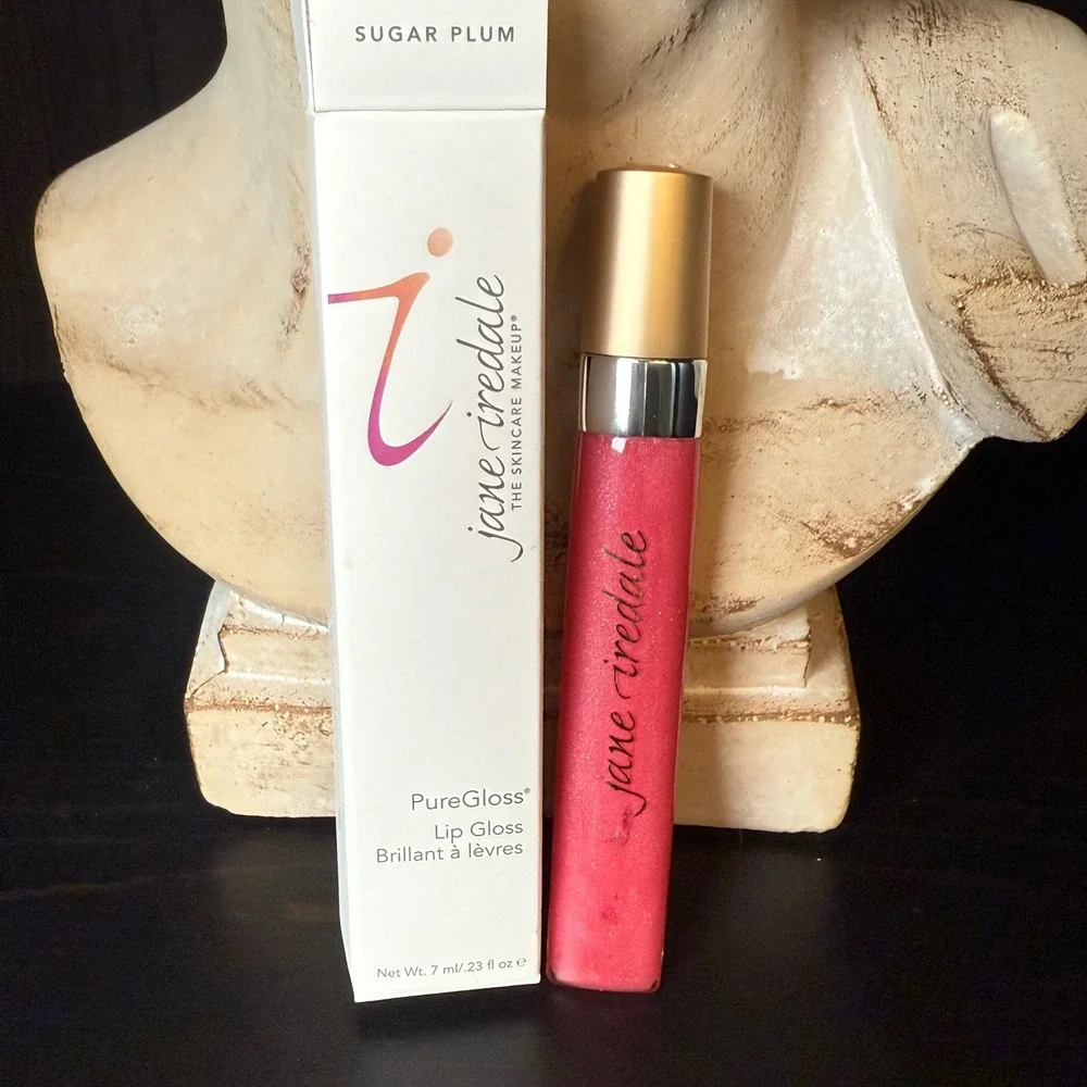 Jane Iredale PureGloss Lip Gloss Sugar Plum‎ Shimmer Hot Pink 7ml .23 fl oz NIB